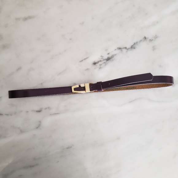 Vintage Accessories - Vintage Purple & Gold Leather Belt